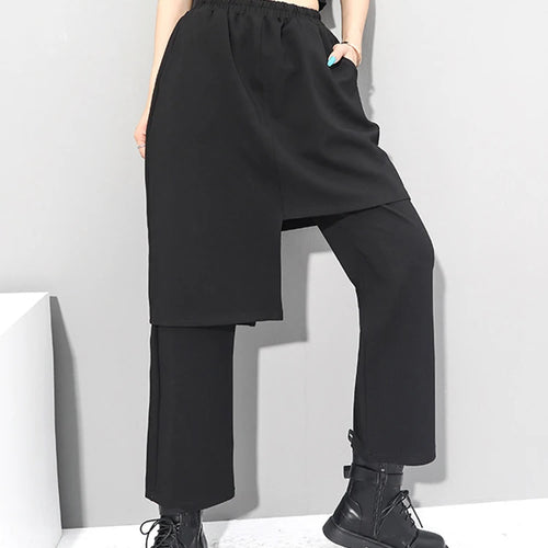 Load image into Gallery viewer, High Elastic Waist Black Irregular Long Harem Trousers New Loose Fit Pants Women Fashion Tide Spring Autumn 2025 1DC430
