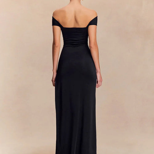 Load image into Gallery viewer, Off-shoulder Strapless Sexy Maxi Dress Women Gown Fashion  Sleeveless Backless High Waist Split Club Party Long Dress
