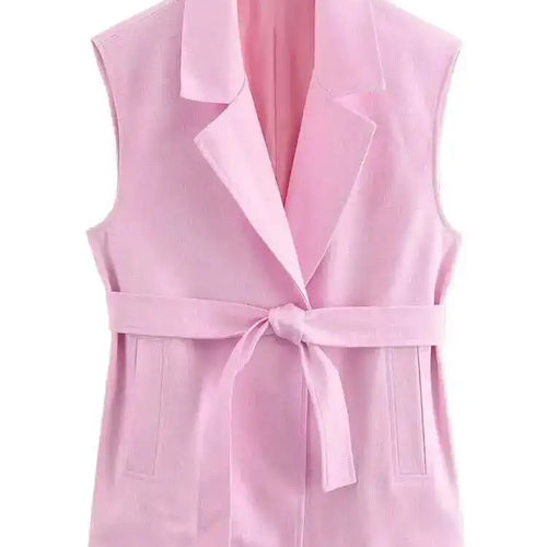 Load image into Gallery viewer, Big Size Green Vest Wide Leg Pants Two Piece Suit New Lapel Sleeveless Women Fashion Tide Spring Summer 2025 1DH6482
