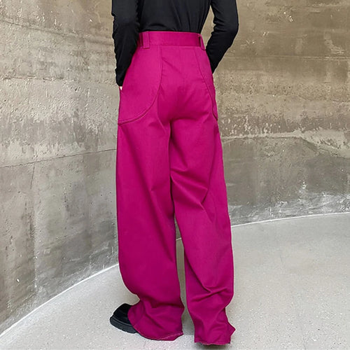 Load image into Gallery viewer, Chic Men&#39;s Flare Pants Personality Male Korean Style Casual Solid Color Pocket Lantern Leg Trousers Spring 9C4002
