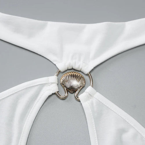 Load image into Gallery viewer, Halter Hollow Out Sexy Maxi Dress For Women Gown Fashion Off-shoulder Sleeveless Backless Bodycon Beach Club Dress
