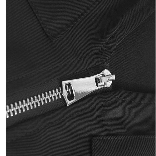 Load image into Gallery viewer, Women Black Zipper Pockets Spliced Big Size Midi Vest Dress New V-Neck Sleeveless Fashion Tide Spring Autumn 2025  1DJ1194
