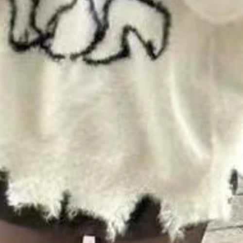 Load image into Gallery viewer, Japanese Oversize Fur Sweater Autumn Cartoon Cat Kawaii Cute Loose Women Pullover Y2k Aesthetic Hole Preppy Style Grunge Tops
