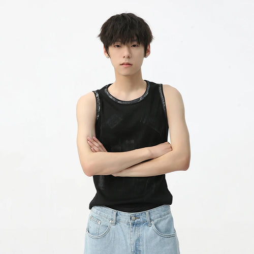 Load image into Gallery viewer, Men&#39;s Sleeveless Tank Top Round Neck Solid Color Trend Fashion Loose Casual Male Vest Summer Niche Design 9C5623
