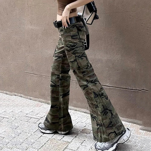 Load image into Gallery viewer, Men's Cargo Pants Pleated  Micro Flared Trendy New American Style Straight Wide Leg Male Causal Trousers Summer 9W1959
