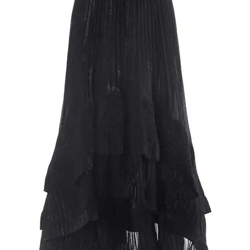 Load image into Gallery viewer, High Elastic Waist Rose Red Irregular Pleated Elegant Half-body Skirt Women Fashion Tide New Spring Autumn 2025 1DH7240
