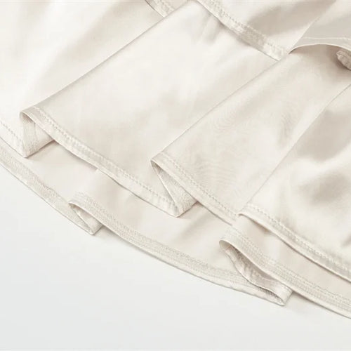 Load image into Gallery viewer, Satin Strapless Sexy Mini Dress Women Fashion Off-shoulder Sleeveless Backless High Waist Ruffle Club Party Dress
