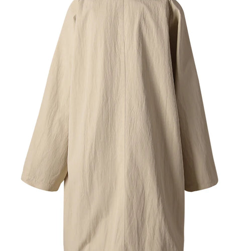 Load image into Gallery viewer, Women Khaki Metal Shaped Big Size Long Trench New Lapel Long Sleeve Windbreaker Fashion Tide Spring Autumn 2025 CPG2854
