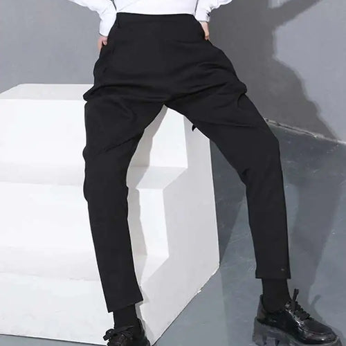 Load image into Gallery viewer, High Elastic Waist Black Casrual Long Harem Trousers New Loose Fit Pants Women Fashion Tide Spring Autumn 2025 1DC41901
