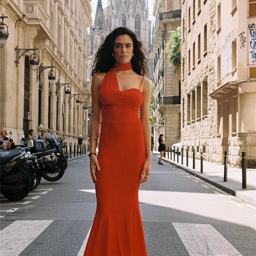 Load image into Gallery viewer, Halter Strapless Sexy Maxi Dress For Women Elegant Off-shoulder Sleeveless Backless Bodycon Club Party Long Dress
