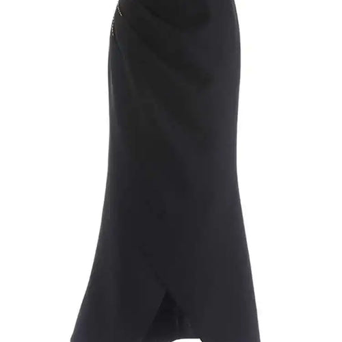 Load image into Gallery viewer, High Waist Rose Red Pleated Nailed Irreuglar Elegant  Half-body Skirt Women Fashion Tide New Spring Autumn 2025 1DH5226
