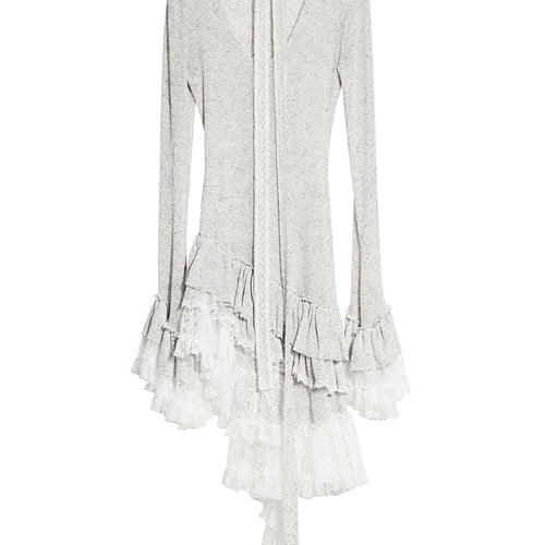 Load image into Gallery viewer, Women Perspective Irregular Mini Sweater Dress New Round Neck Long Flare Sleeve Fashion Tide Spring Autumn 2025 1DH9338
