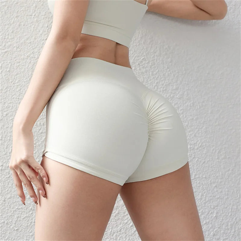 Women's sports yoga shorts high waist lift hip belly belly fitness running cycling exercise 3 points yoga pants