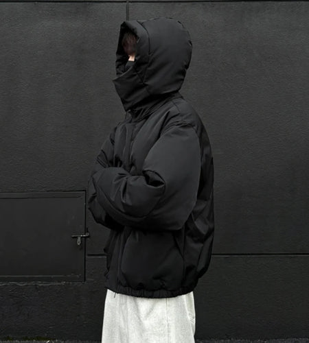 Winter Men's Cotton Coats Hooded Deconstruction Design Detachable Hat Solid Color Casual Male Padded Jacket chic 9C9086