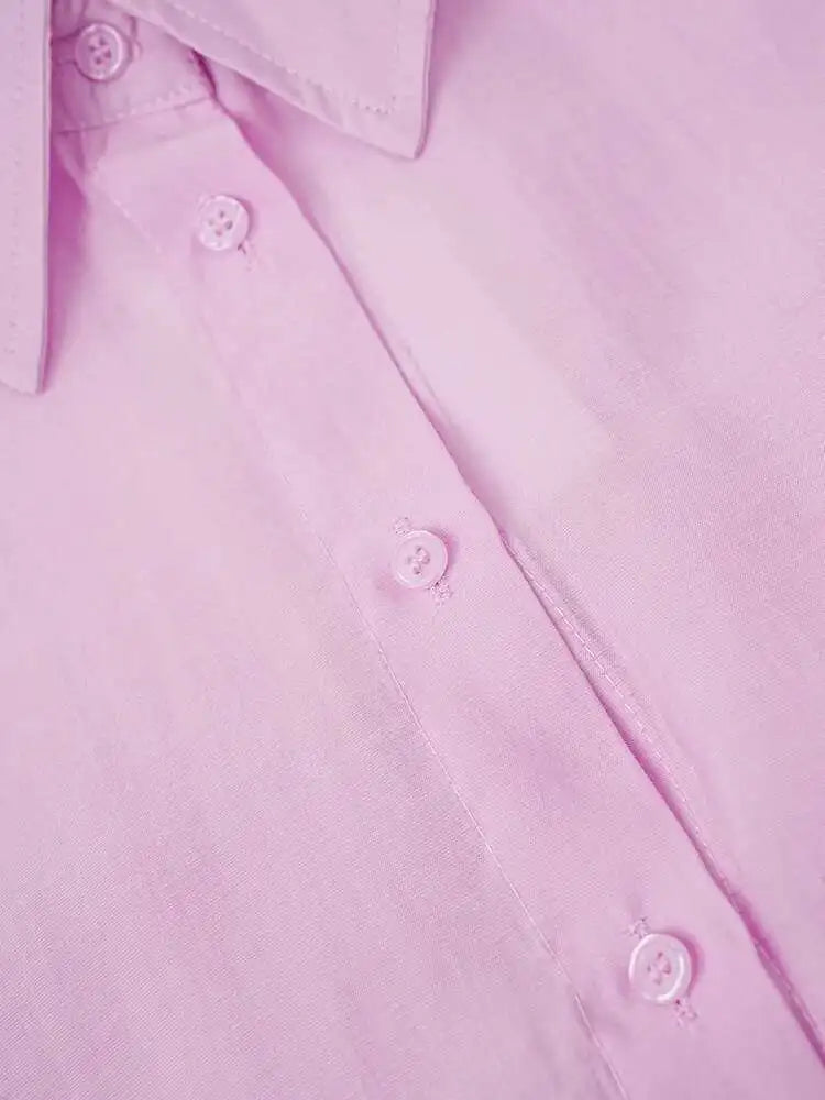 Women pink Color Sequins Mesh Ruffles Big Size Blouse New Lapel Sleeveless Shirt Fashion Tide Spring Summer 2025 CPG1527