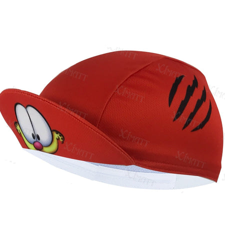 Cartoon Dashing Cat Polyester Summer Bicycle Men's Balaclava  Quick Dry Breathable Elasticity Cycling Cap Unisex