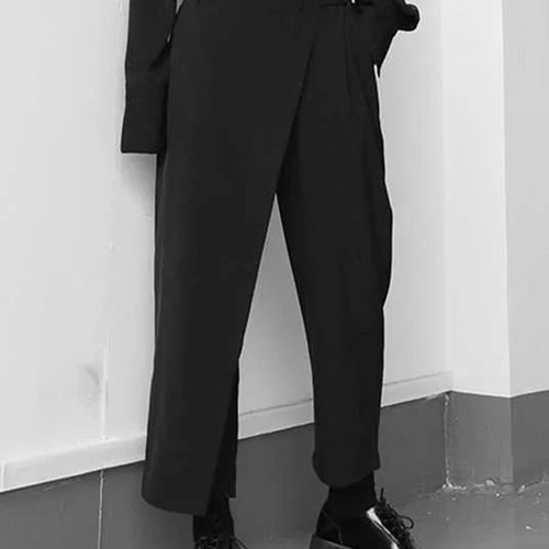 Load image into Gallery viewer, High Elastic Waist Black Irregular Spliced Button Harem Pants New Trousers Women Fashion Tide Spring Autumn 2025 1S430
