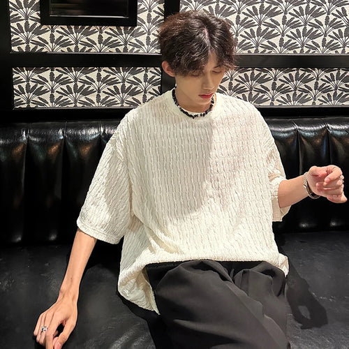 Load image into Gallery viewer, Men's T-shirts Short Sleeve Round Neck Stylish New Summer Solid Color Simple Trendy Handsome Male Clothing 2025 9W1974
