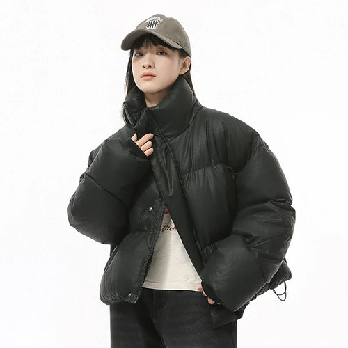 Load image into Gallery viewer, Korean Style Men&#39;s Parkas Stand Collar Thickened Soli D Color Simple Drawstring Winter Casual Short Padded Jackets 9C8970
