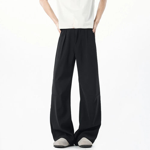 Load image into Gallery viewer, Summer Male Suit Pants Solid Color Simple Trendy Straight Wide Leg Tide Curved Knife Men's Causal Trousers 9W1880
