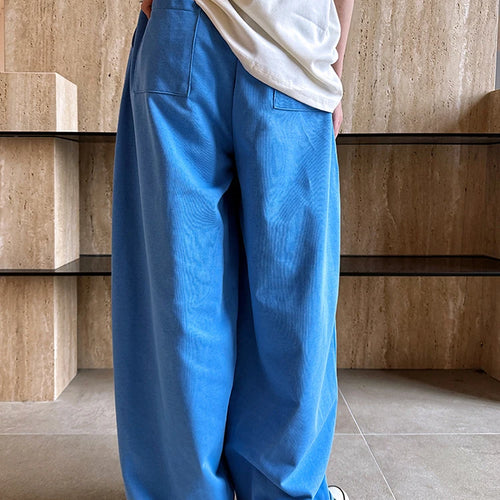 Load image into Gallery viewer, High Elastic Waist Black Drawstring Long Casual Wide Leg Pants New Trousers Women Fashion Tide Spring Autumn 2025 1DJ0194
