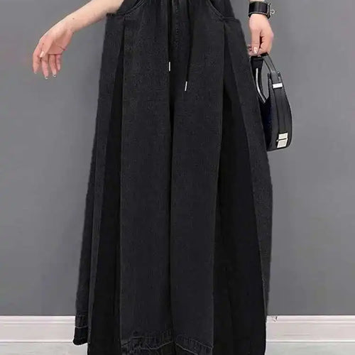Load image into Gallery viewer, High Waist Blue Denim Pleated Long Wide Leg Jeans New Loose Women Trousers Fashion Tide Spring Autumn 2025 1DH0520
