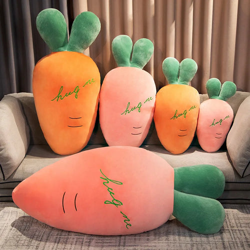 Load image into Gallery viewer, 55-110CM Large Size Cartoon Carrot Plush Toys Full Filling Plant Pillow Kawaii Radish Dolls Sleeping Bed Cushion for Girls Baby
