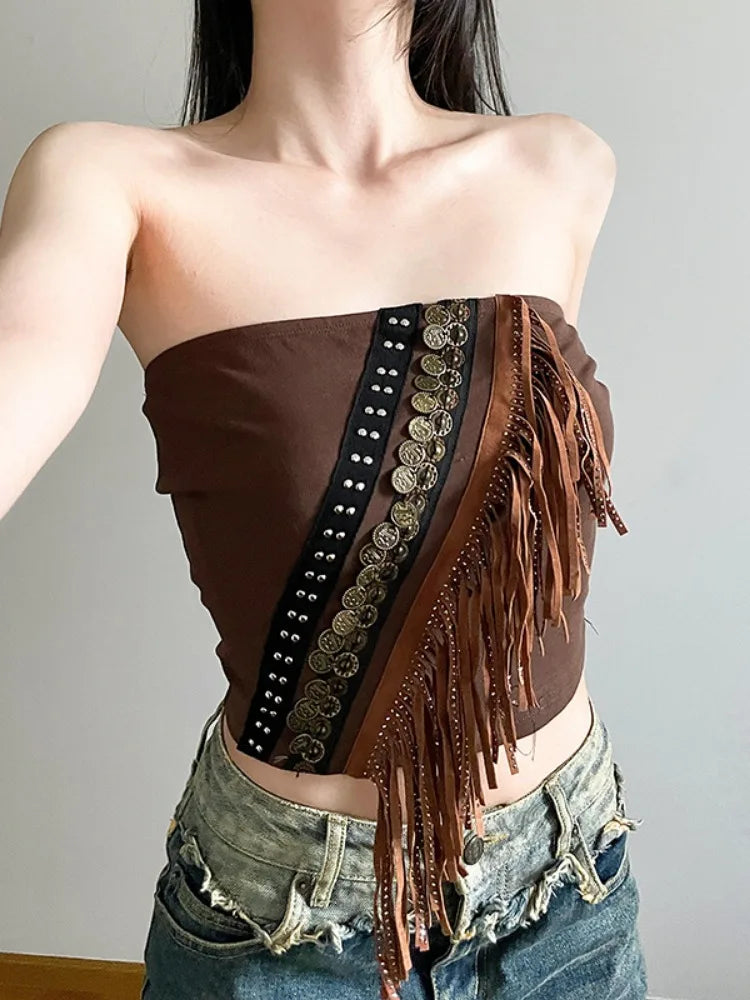 Casual Women Vintage Bandage Fashion Tops Thin Hollow Lace Streetwear Cardigan 2025 Autumn Y2k Aesthetic Sun Protection Cloth