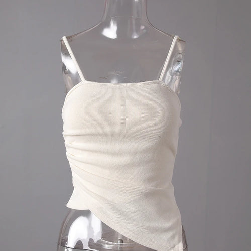 Load image into Gallery viewer, Beige Irregular Tank Top Brief Wide Leg Pants Two Piece Suit New Sleeveless Women Fashion Tide Spring Summer 2025 CPG3157
