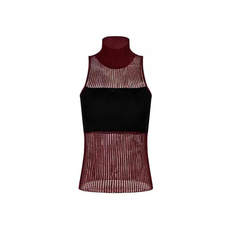 Japanese Y2k Kint Tank Top Trashy 2000s Hollow Out Tanktop Grunge Aesthetics Knitted Crop Top Vintage Harajuku Tube Tops