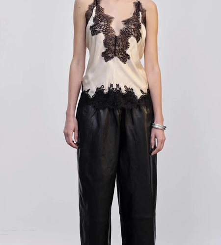 Hit Color Spliced Lace Slimming Vests For Women V Neck Sleeveless Tunic Irregular Chic Vests Female Fashion Clothes