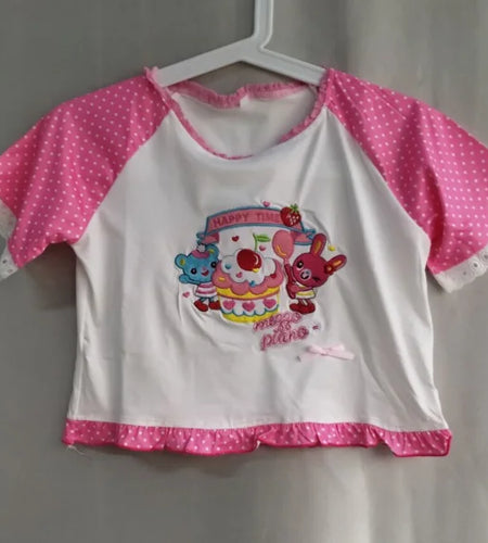 Cute Crop Tops Fashion T Shirts for Women Short Sleeve O-neck Summer Tees Casual Anime Print Y2k T-shirts Japanese Sweet Tshirt