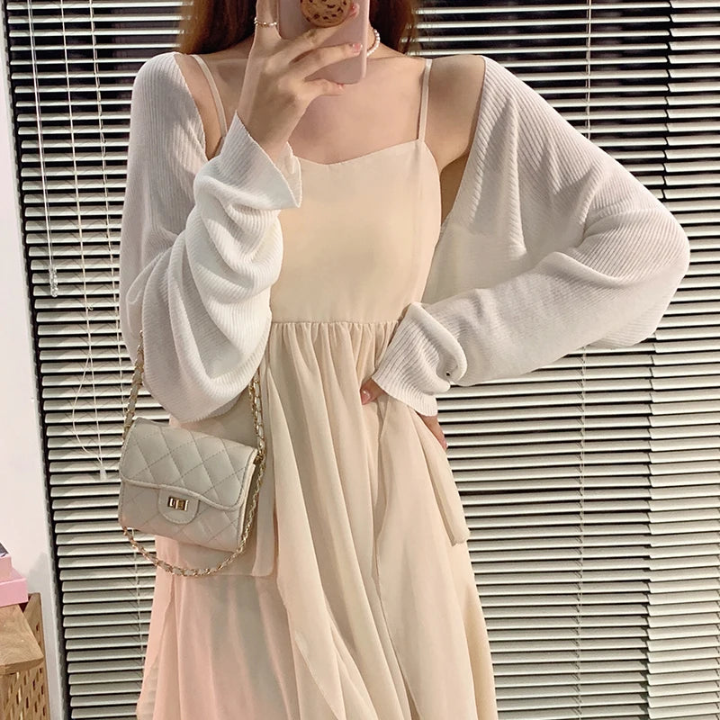 Beach Sun Protection Clothing Outside Shawl Sun Protection Cardigan Cover Knit Jacket Sunscreen Clothes Women Summer Coat Shirt