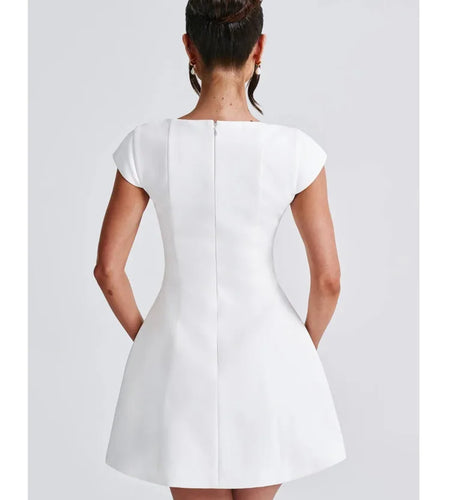 Elegant Sleeveless Square Collar Zipper Tight Skirt Sexy Bodycon Party Evening Dress Summer New 2024 Female Slim Vestido