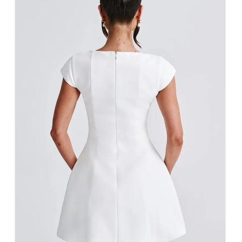 Load image into Gallery viewer, Elegant Sleeveless Square Collar Zipper Tight Skirt Sexy Bodycon Party Evening Dress Summer New 2024 Female Slim Vestido
