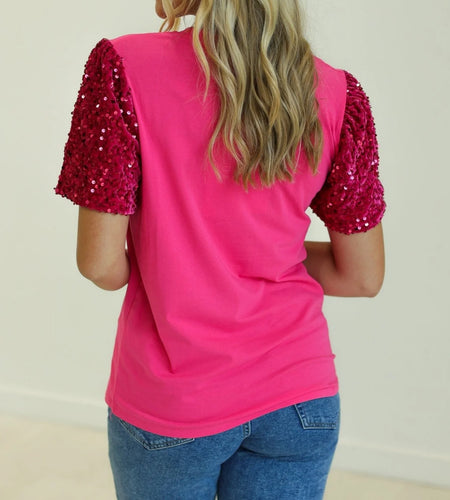 Christmas T Shirts y2k Women Gingerbread Bow Print Round Neck Sequins Short Sleeve Tops Club Party Clothes Streetwear