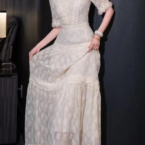 Load image into Gallery viewer, Solid Spliced Sequines Slimming Dresses For Women O Neck Long Sleeve High Waist Temperament Dress Female Fashion
