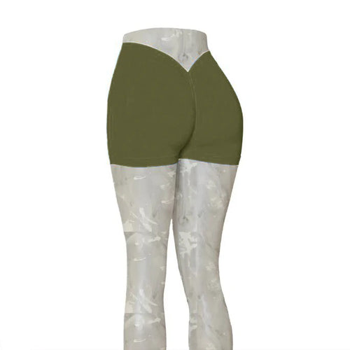 Load image into Gallery viewer, Nylon Back V Butt Yoga Shorts Women High Waist Fitness Workout Gym Running Scrunch Leggings Trousers Jogging Athletic Wear
