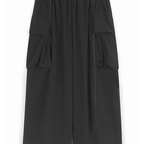 Load image into Gallery viewer, High Elastic Waist Green Pockets Spliced Long Wide Leg Pants New Trousers Women Fashion Tide Spring Autumn 2025 1DJ1321
