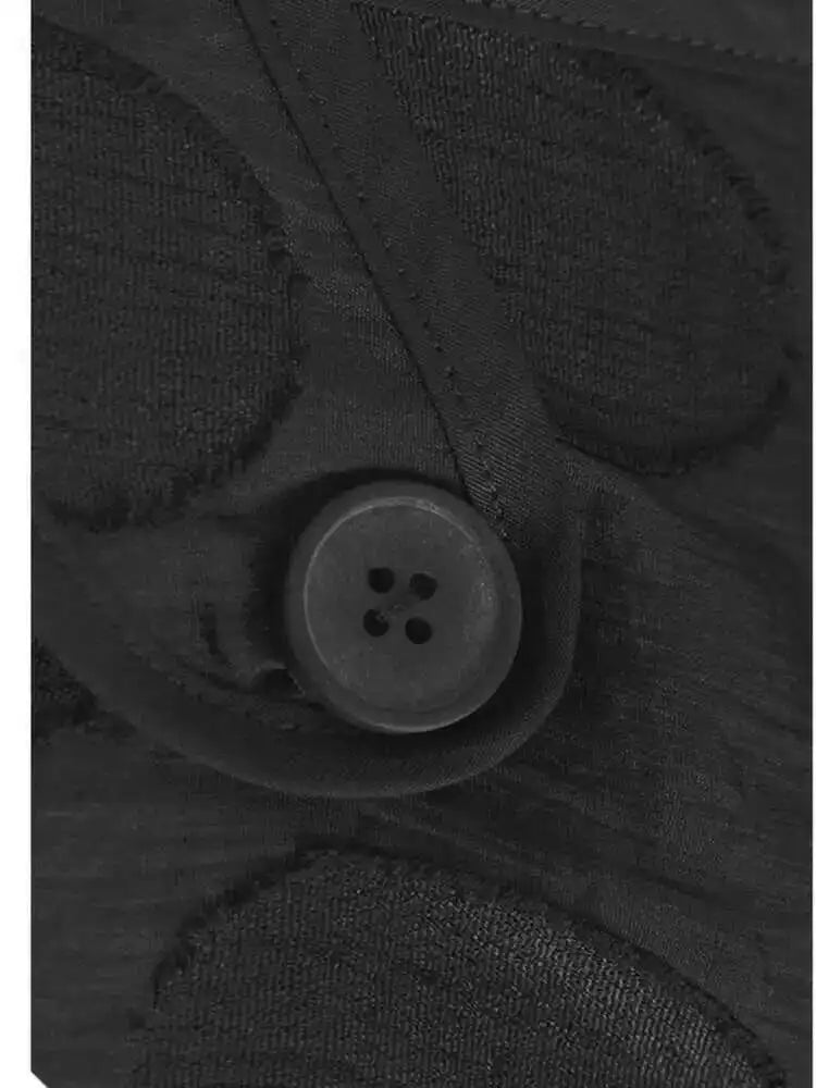 Women Black Dot Irregular Hem Big Size Casual T-shirt New Round Neck Short Sleeve Fashion Tide Spring Summer 2025 1DH9968