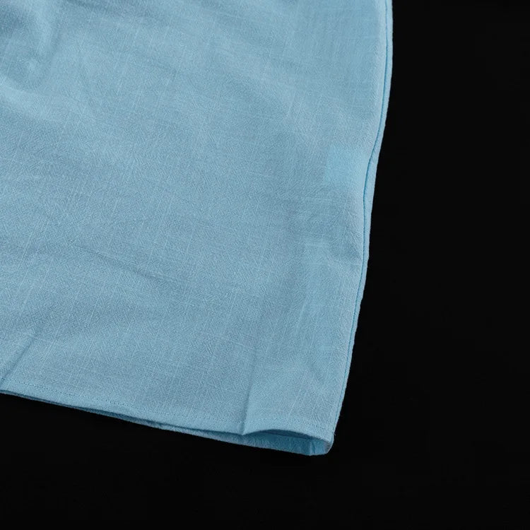 Short Puff Sleeve Maxi Dress For Women Fashion Autumn New Blue V Neck Loose Basic Casual Long Dress Elegant Gown