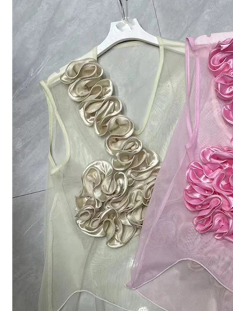 Solid Spliced Appliques Slimming T Shirts For Women V Neck Sleeveless Minimalist Elegant T Shirt Female Clothes New