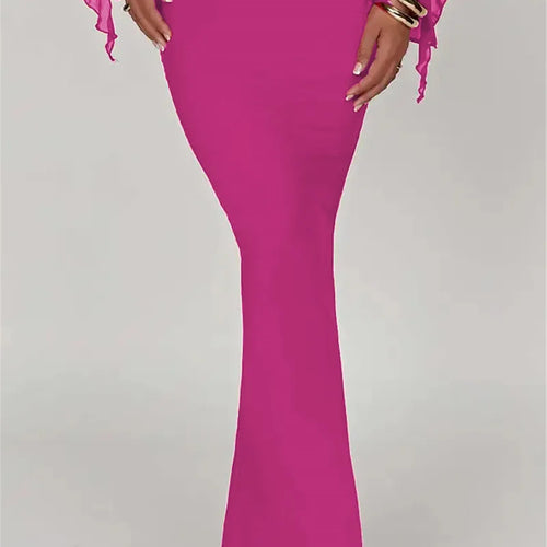 Load image into Gallery viewer, Thickened Fabric Sexy Maxi Skirt Women 2023 Autumn Winter New Solid High Waist Skinny Club Party Long Skirt Elegant
