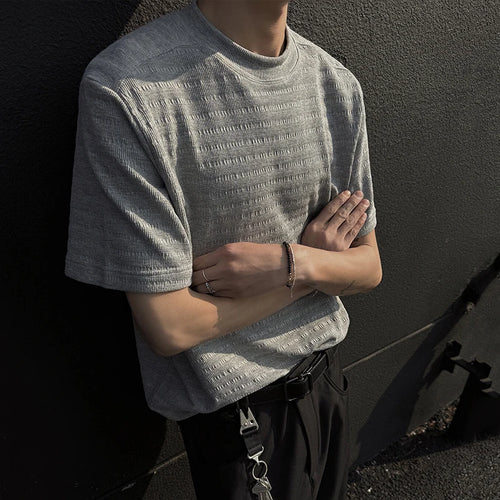 Load image into Gallery viewer, Men's T-shirt New Korean Style Round Neck Casual Solid Color Fanshionable Design Short Sleeves T-shirts Summer 9W1296
