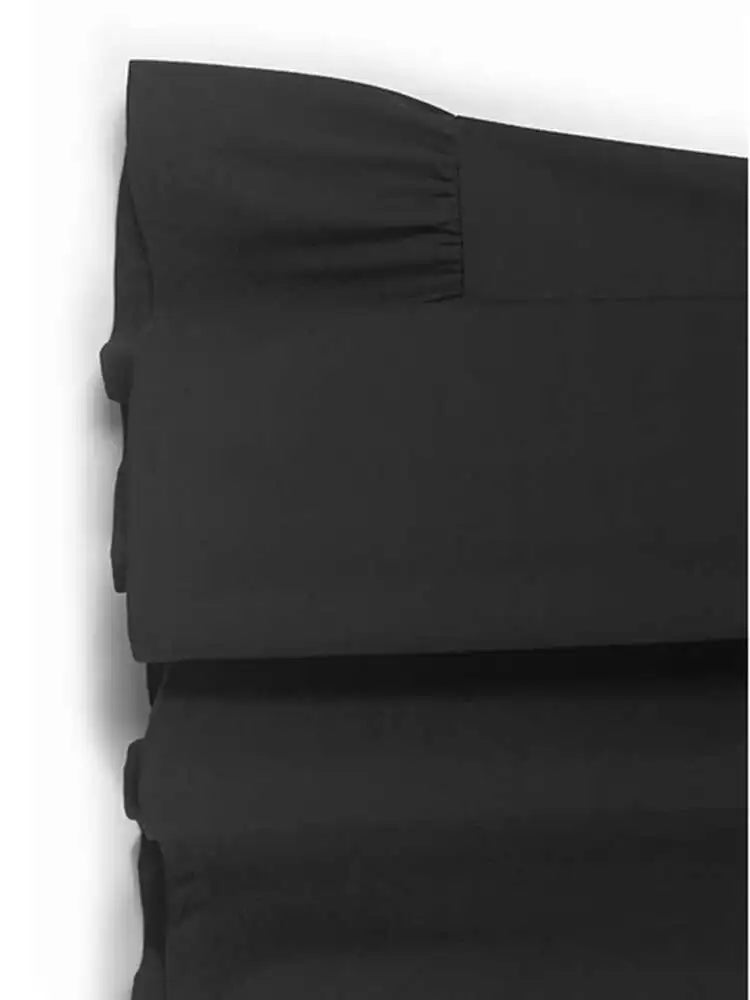 Women Black Ruffles Spliced Big Size Elegant Dress New Round Neck Long Sleeve Fashion Tide Spring Autumn 2025  1DH9813