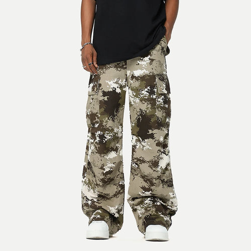 Load image into Gallery viewer, Men&#39;s Cargo Pants New American Style Loose Straight Leg Causal High Street Handsome Male Trousers Summer 2025 9W1737
