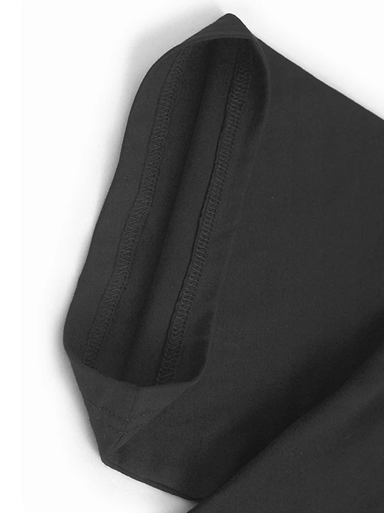 Women White Color-block Pleated Big Size Midi Dress New Round Neck Short Sleeve Fashion Tide Spring Summer 2025 1DJ1439