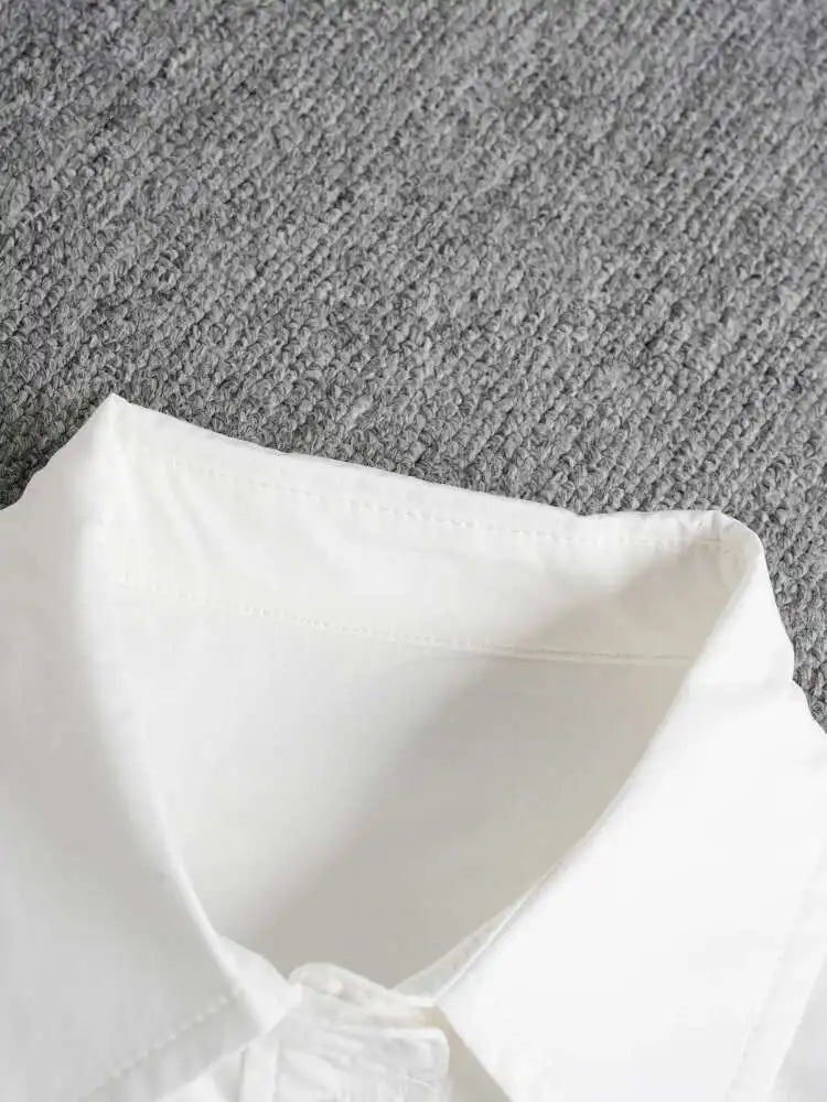 Women White Lace Hollow Out Big Size Elegant Blouse New Lapel Long Sleeve Shirt Fashion Tide Spring Autumn 2025 CPG2578