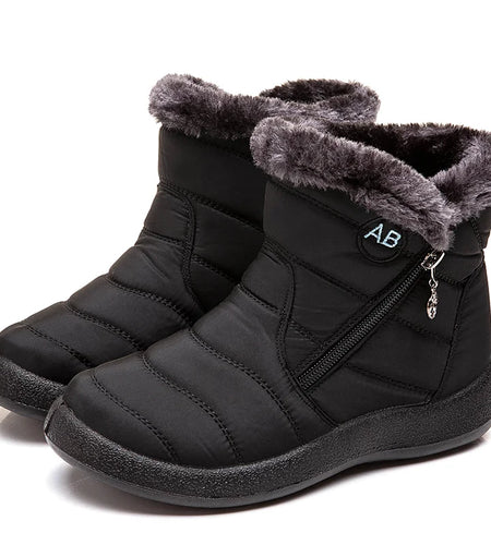 Women's Boots Women's Ankle Boots With Fur Winter Shoes Women Low Heels Winter Boots Snow Waterproof Botas Mujer Winter Footwear