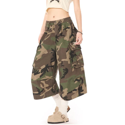 Load image into Gallery viewer, Men&#39;s Cargo Shorts New American Style Male Street Fashion Multi Pockets Loose Straight Leg Casual Bottoms Summer 9W1726
